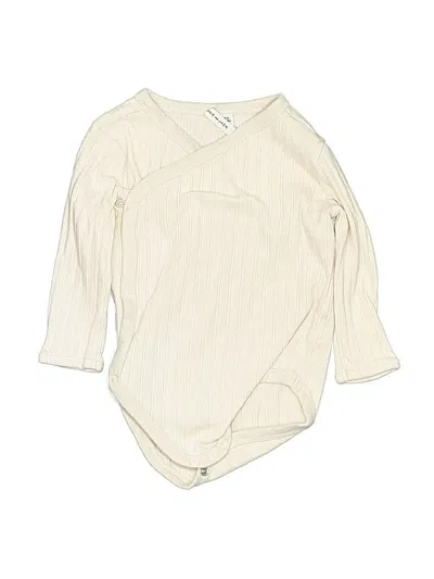 Pre-owned Janie And Jack Babies' Long Sleeve Onesie In Ivory