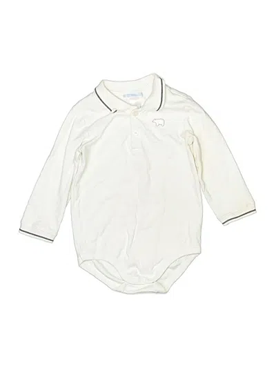 Pre-owned Janie And Jack Babies' Long Sleeve Onesie In Ivory