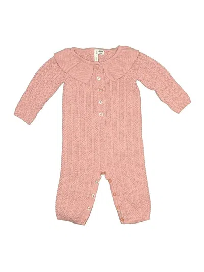 Pre-owned Janie And Jack Babies' Long Sleeve Onesie In Pink
