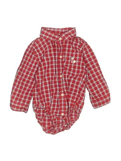 Pre-owned Janie And Jack Babies' Long Sleeve Onesie In Red