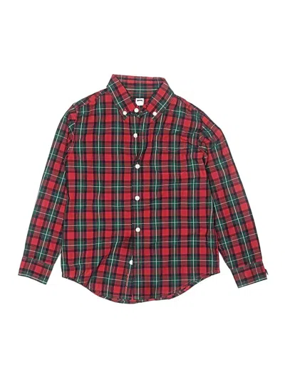 Pre-owned Janie And Jack Kids' Long Sleeve Polo Shirt In Red