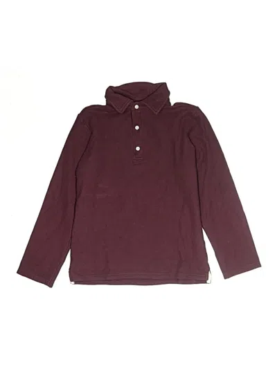 Pre-owned Janie And Jack Kids' Long Sleeve Top Burgundy Tops