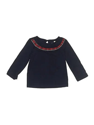 Pre-owned Janie And Jack Babies' Long Sleeve T-shirt In Blue