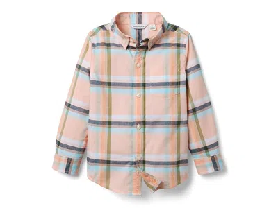 Janie And Jack Madras Plaid Button-down Shirt (toddler/little Kid/big Kid) Boy's Clothing : 4 Toddler, Cotton/down In Multi