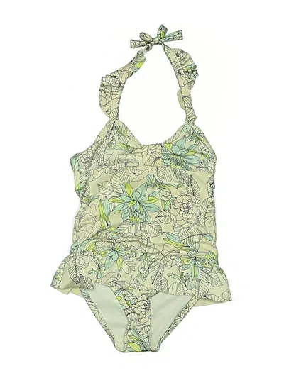 Pre-owned Janie And Jack Kids' One Piece Swimsuit In Green