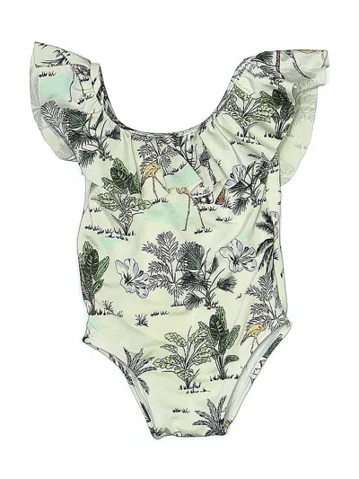 Pre-owned Janie And Jack Kids' One Piece Swimsuit In Green