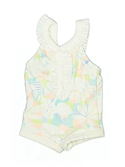 Pre-owned Janie And Jack Babies' One Piece Swimsuit In White