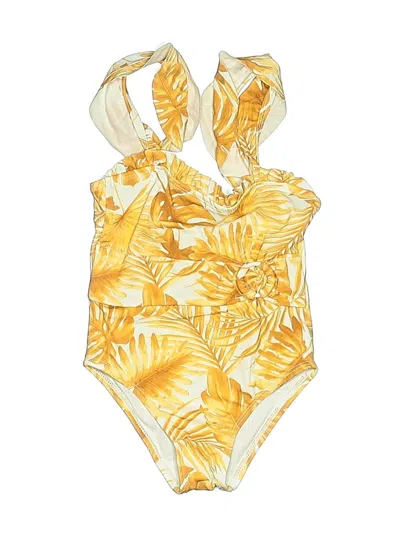 Pre-owned Janie And Jack Kids' One Piece Swimsuit In Yellow
