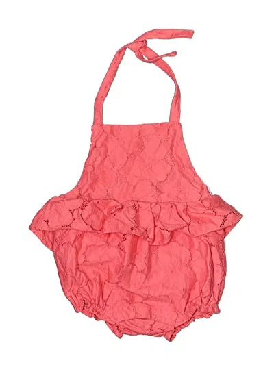 Pre-owned Janie And Jack Babies' Overall Shorts In Pink