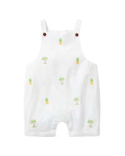 Janie And Jack Kids' Pineapple Overall In White