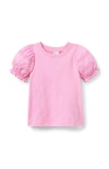 Janie And Jack Kids'  Pink Puff Lace Sleeve Top In Multi