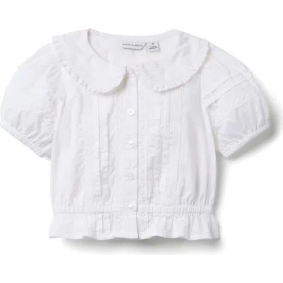 Janie And Jack Kids'  Pintuck Lace Trim Top In Pink