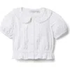 JANIE AND JACK JANIE AND JACK PINTUCK LACE TRIM TOP