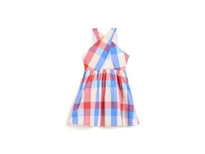 Janie And Jack Plaid Halter Dress (infant/toddler/little Kid/big Kid) Girl's Dress Multicolor: 7 Big Kid In Red