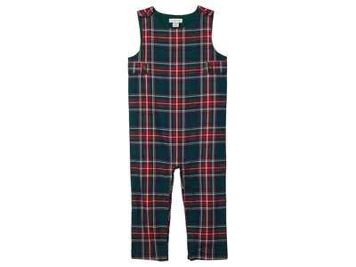 Janie And Jack Kids' Plaid Overall (infant) Boy's Clothing Green : 6-12 Months, Cotton In Multi