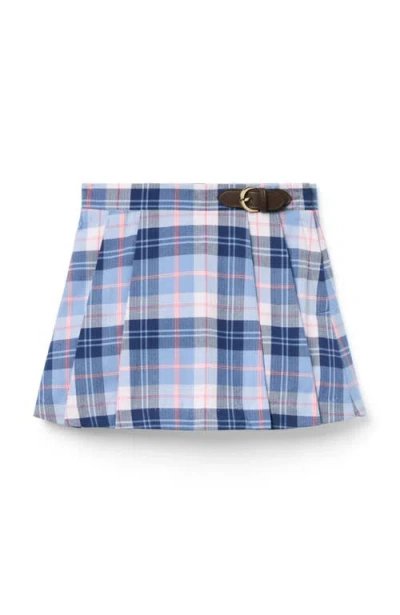 Janie And Jack Kids'  Plaid Pleated Buckle Skirt In Multi