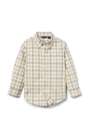 Janie And Jack Plaid Poplin Shirt In Multi