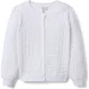 Janie And Jack Pointelle Cardigan In White