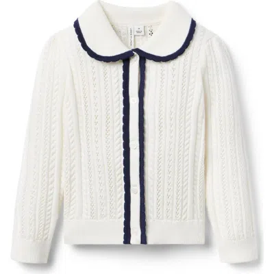 JANIE AND JACK JANIE AND JACK POINTELLE SCALLOPED TRIM CARDIGAN