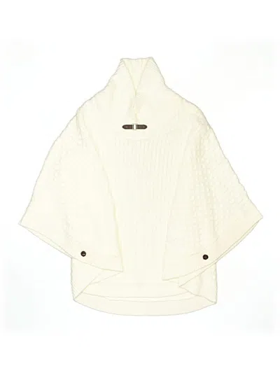 Pre-owned Janie And Jack Kids' Poncho In Ivory