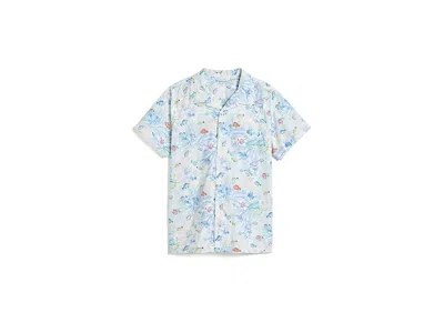 Janie And Jack Printed Cabana Shirt (toddler/little Kid/big Kid) Boy's Clothing Multicolor: 2 Toddler In Blue