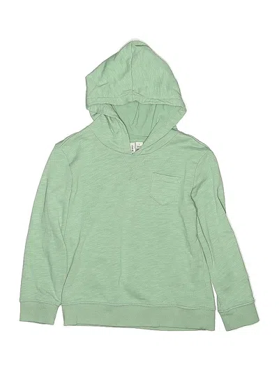 Pre-owned Janie And Jack Kids' Pullover Hoodie In Green