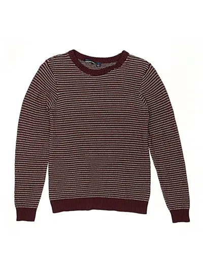 Pre-owned Janie And Jack Kids' Pullover Sweater In Burgundy