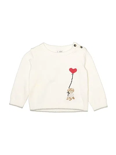 Pre-owned Janie And Jack Babies' Pullover Sweater In Ivory