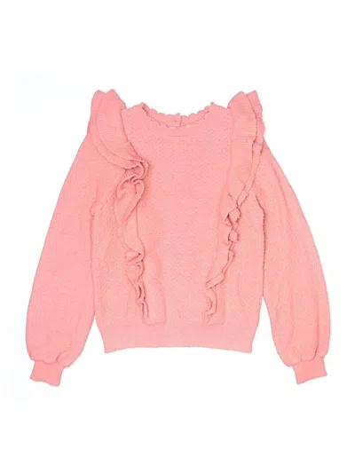 Pre-owned Janie And Jack Kids' Pullover Sweater In Pink