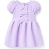 Janie And Jack Quilted Bow Dress In Purple
