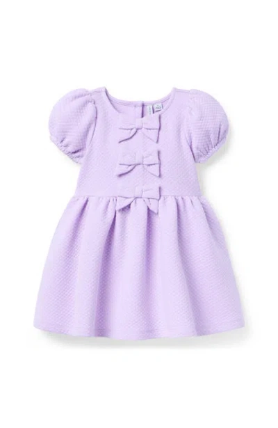 Janie And Jack Babies'  Quilted Bow Dress In Purple