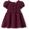 Janie And Jack Quilted Bow Dress In Purple