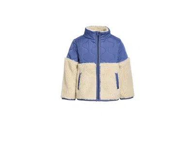 Janie And Jack Quilted Sherpa Jacket (infant/toddler/little Kid/big Kid) Boy's Coat Blue : 10-12 Years, Polyester