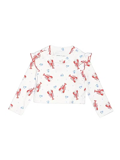 Pre-owned Janie And Jack Babies' Rash Guard In White