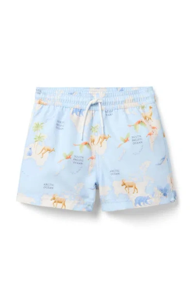 JANIE AND JACK JANIE AND JACK RECYCLED ANIMAL MAP SWIM TRUNK