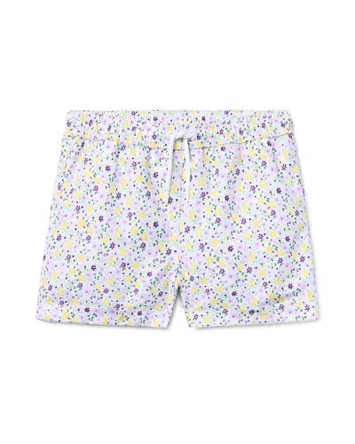 Janie And Jack Recycled Ditsy Floral Swim Trunk In White