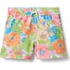 Janie And Jack Recycled Floral Swim Trunk In White