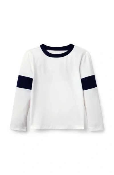 Janie And Jack Kids'  Recycled Stripe Rash Guard In White