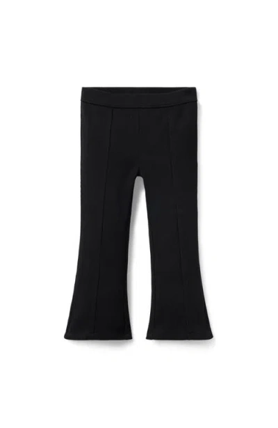 Janie And Jack Babies'  Ribbed Flare Pant In Black