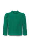 Janie And Jack Kids'  Ribbed Turtleneck In Green