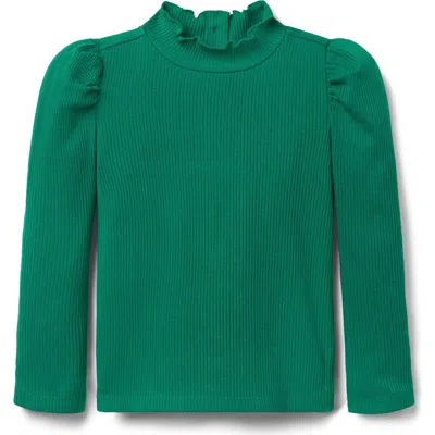 Janie And Jack Babies'  Ribbed Turtleneck In Green