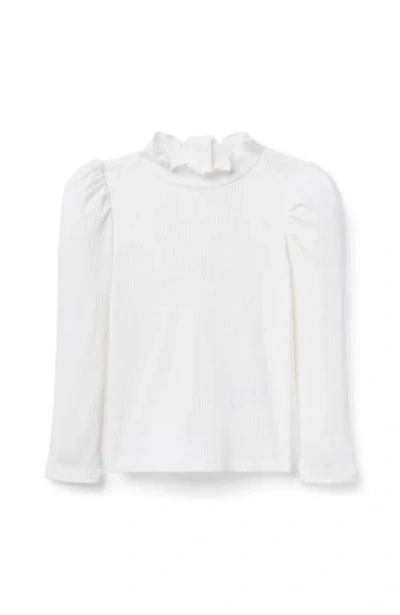 Janie And Jack Kids'  Ribbed Turtleneck In White