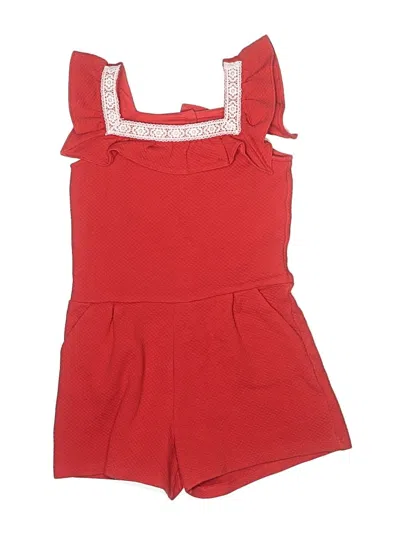 Pre-owned Janie And Jack Kids' Romper In Red