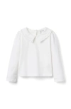 Janie And Jack Ruffle Collar Top In White