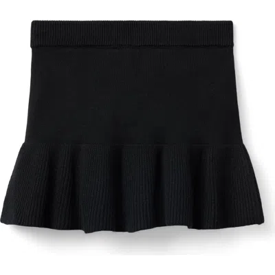 Janie And Jack Kids'  Ruffle Hem Sweater Skirt In Black