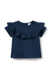Janie And Jack Ruffle Top In Blue