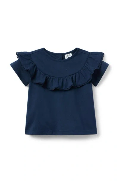 Janie And Jack Babies'  Ruffle Top In Blue