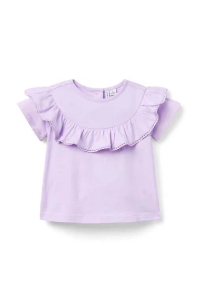 Janie And Jack Babies'  Ruffle Top In Purple