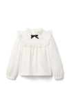 Janie And Jack Ruffle Trim Top In White