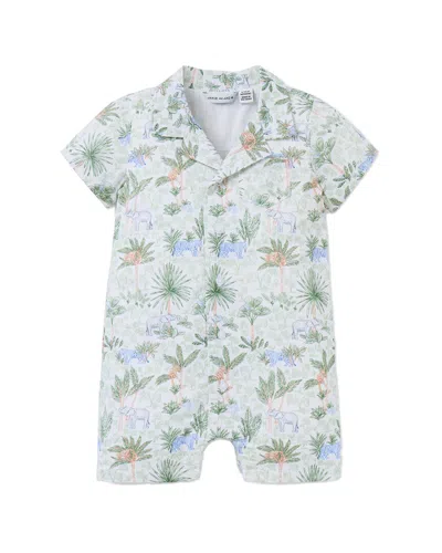 Janie And Jack Safari Toile Romper In Blue